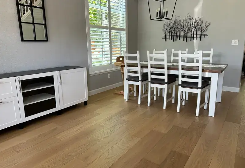 Hardwood Installation in dining room in Aptos CA